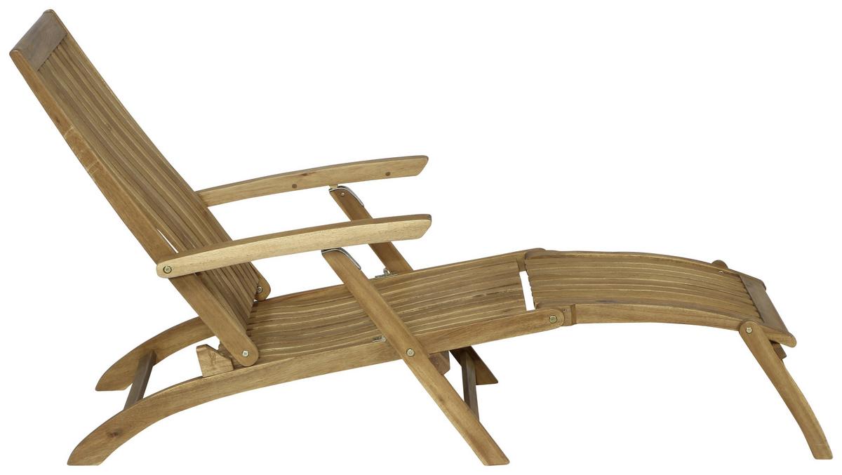 Bäderliege Paleros Echtholz Akazie Verstellbar - Akaziefarben, KONVENTIONELL, Holz (60/90/147cm) - Siena Garden