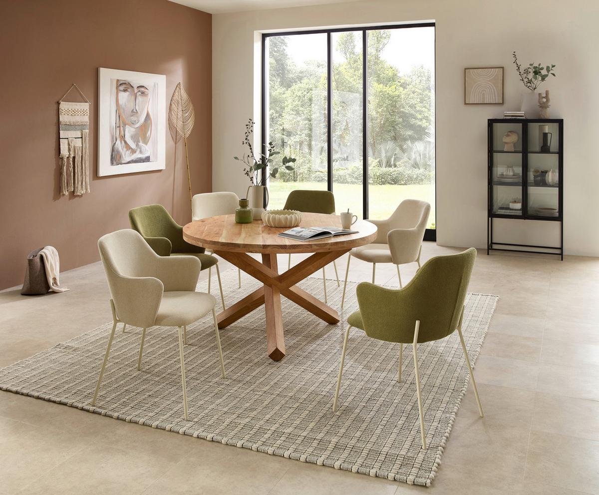 Esstisch Ace Akaziefarben, L: 130 cm - Akaziefarben, MODERN, Holz (130/130/76cm) - Livetastic