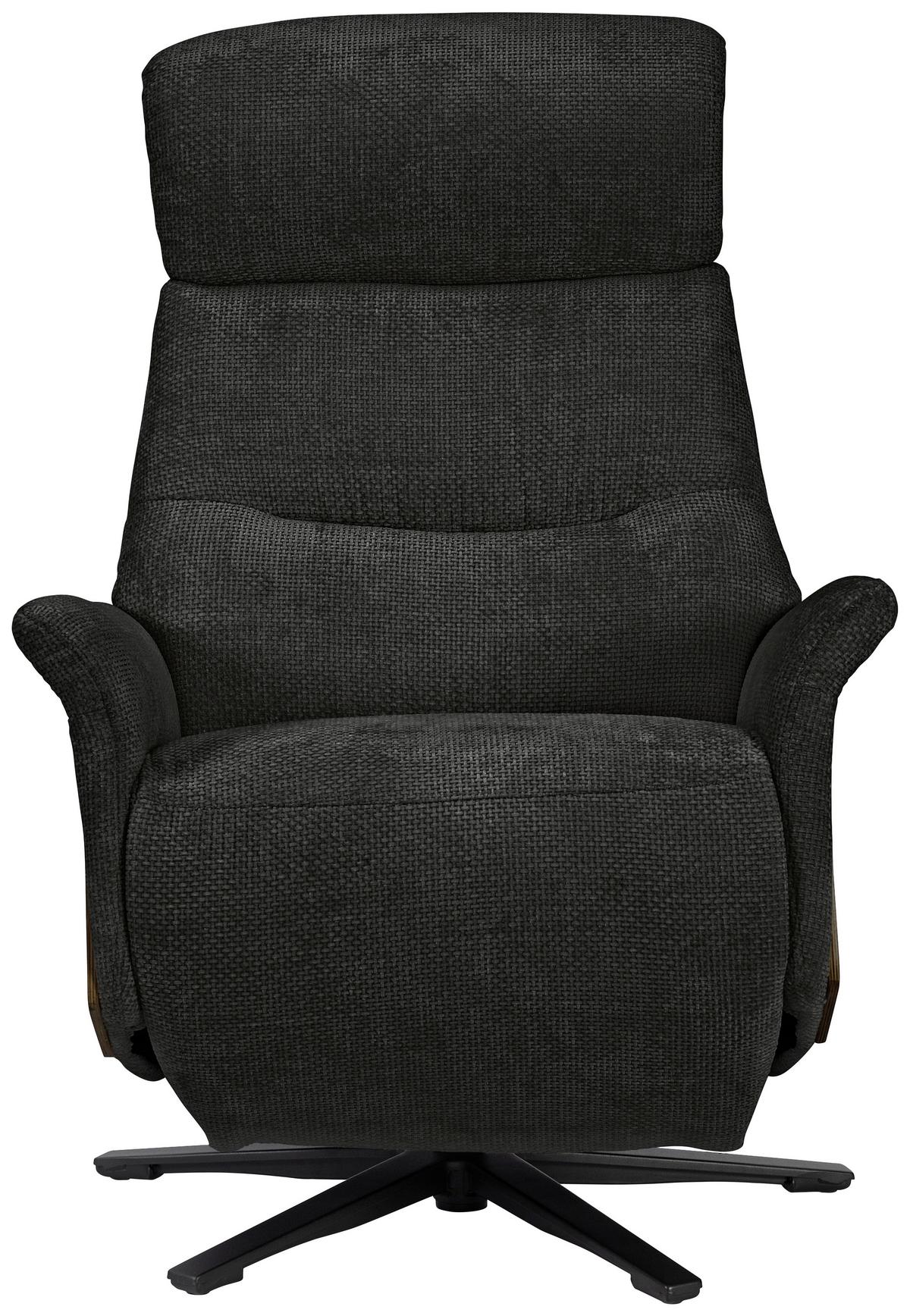 Fernsehsessel Rio - Walnussfarben/Schwarz, MODERN, Holz/Textil (75/106/87cm)