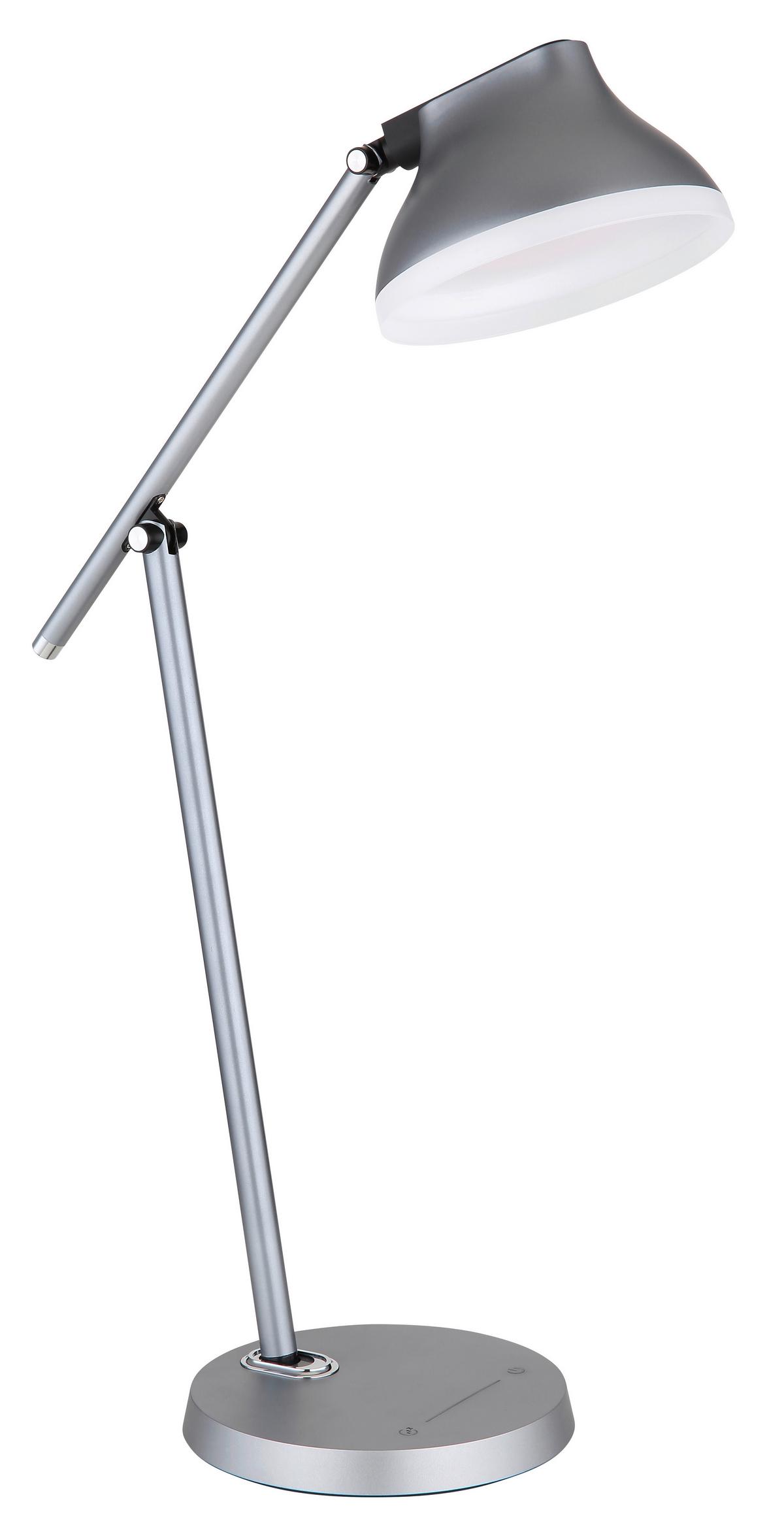 LED-Tischleuchte 58437g - Opal/Grau, Basics, Kunststoff/Metall (43,2/17,8/75,8cm) - Globo