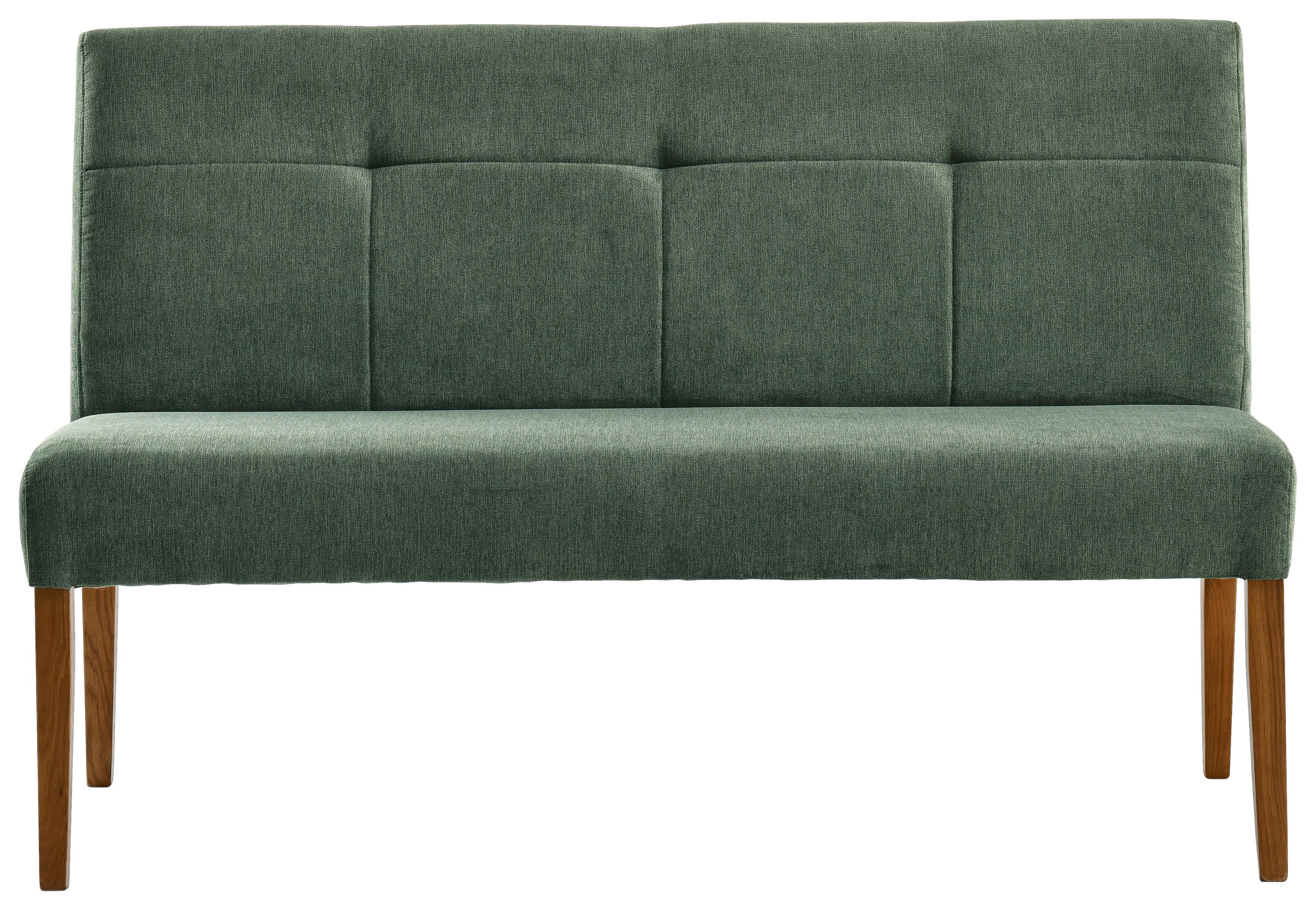 Sitzbank Damla Grün/Eichefarben B: 137 cm - Eichefarben/Grün, KONVENTIONELL, Holz/Textil (137/92/66cm) - Cantus