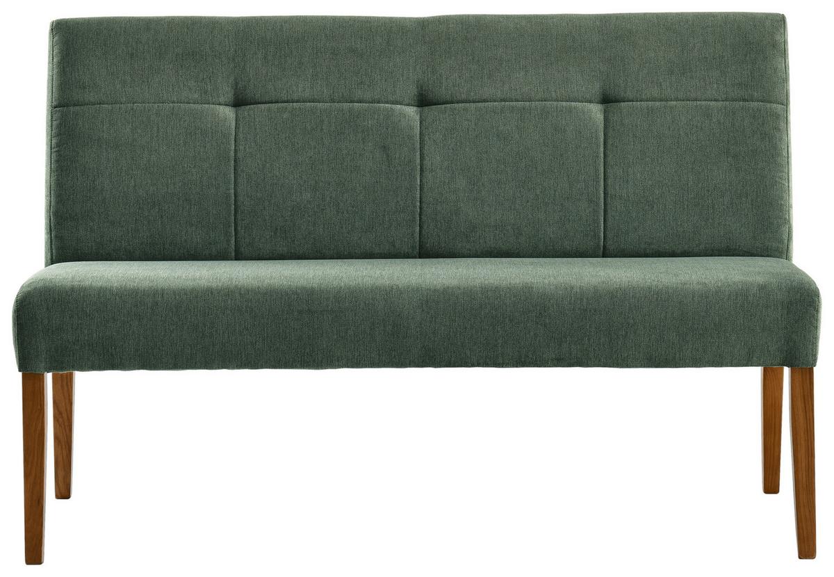 Sitzbank Damla Grün/Eichefarben B: 137 cm - Eichefarben/Grün, KONVENTIONELL, Holz/Textil (140/92/66cm) - Cantus