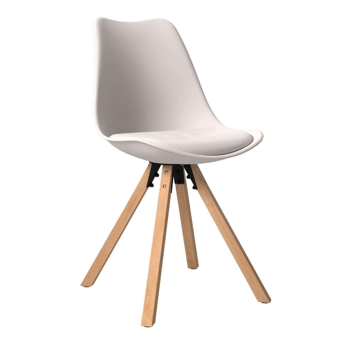 STOLIČKA LILLY 2 -TOP- - biela/prírodná farba, Modern, drevo/textil (48,5/84/55cm) - Based