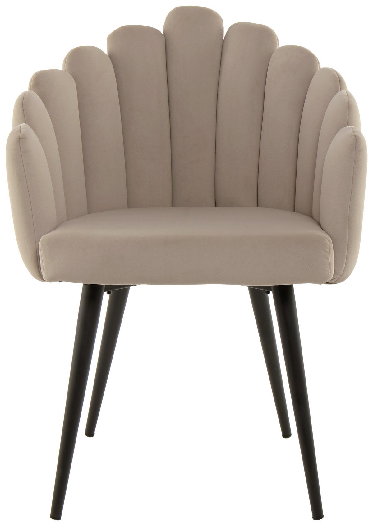 STOLIČKA S PODRÚČKAMI JEANE - čierna/béžová, Modern, kov/textil (61/85/58cm) - MID.YOU