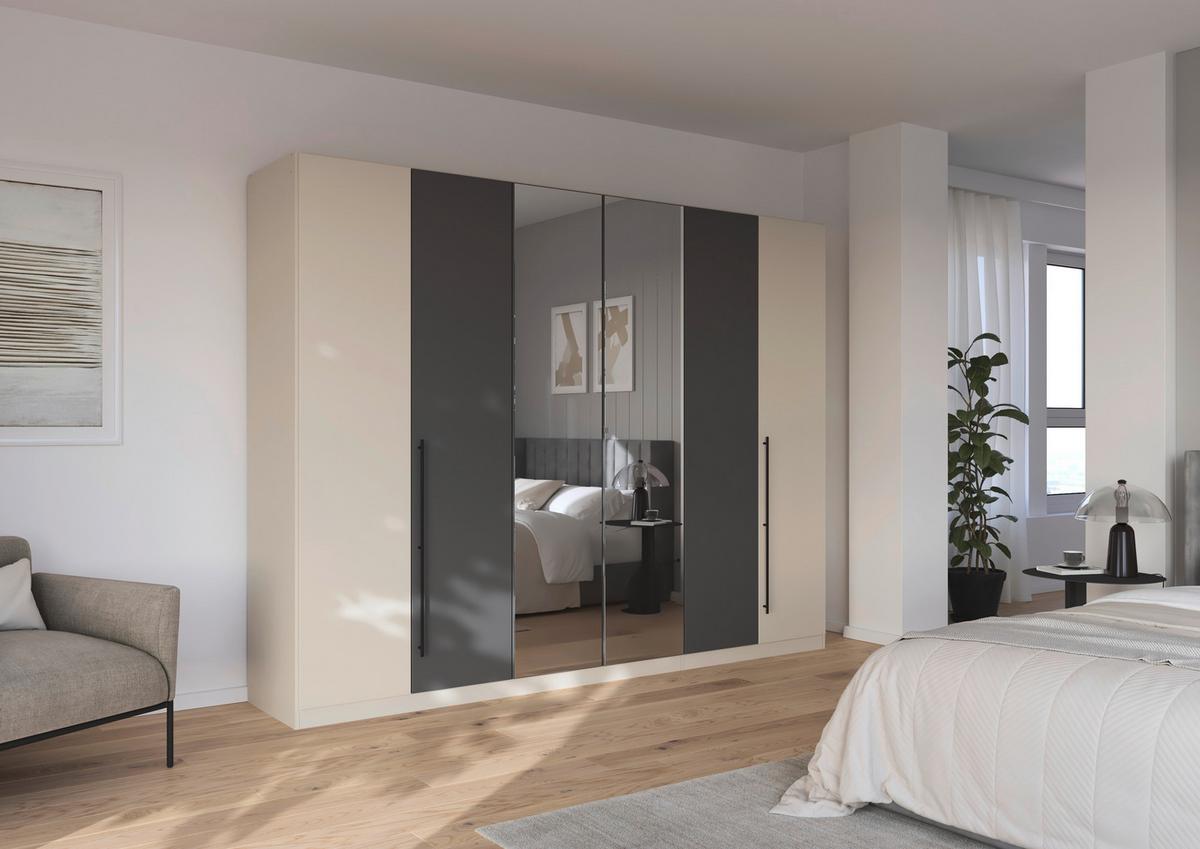 Kleiderschrank Safari B: 271 cm - Champagner/Grau, KONVENTIONELL, Holzwerkstoff (271/229/54cm)