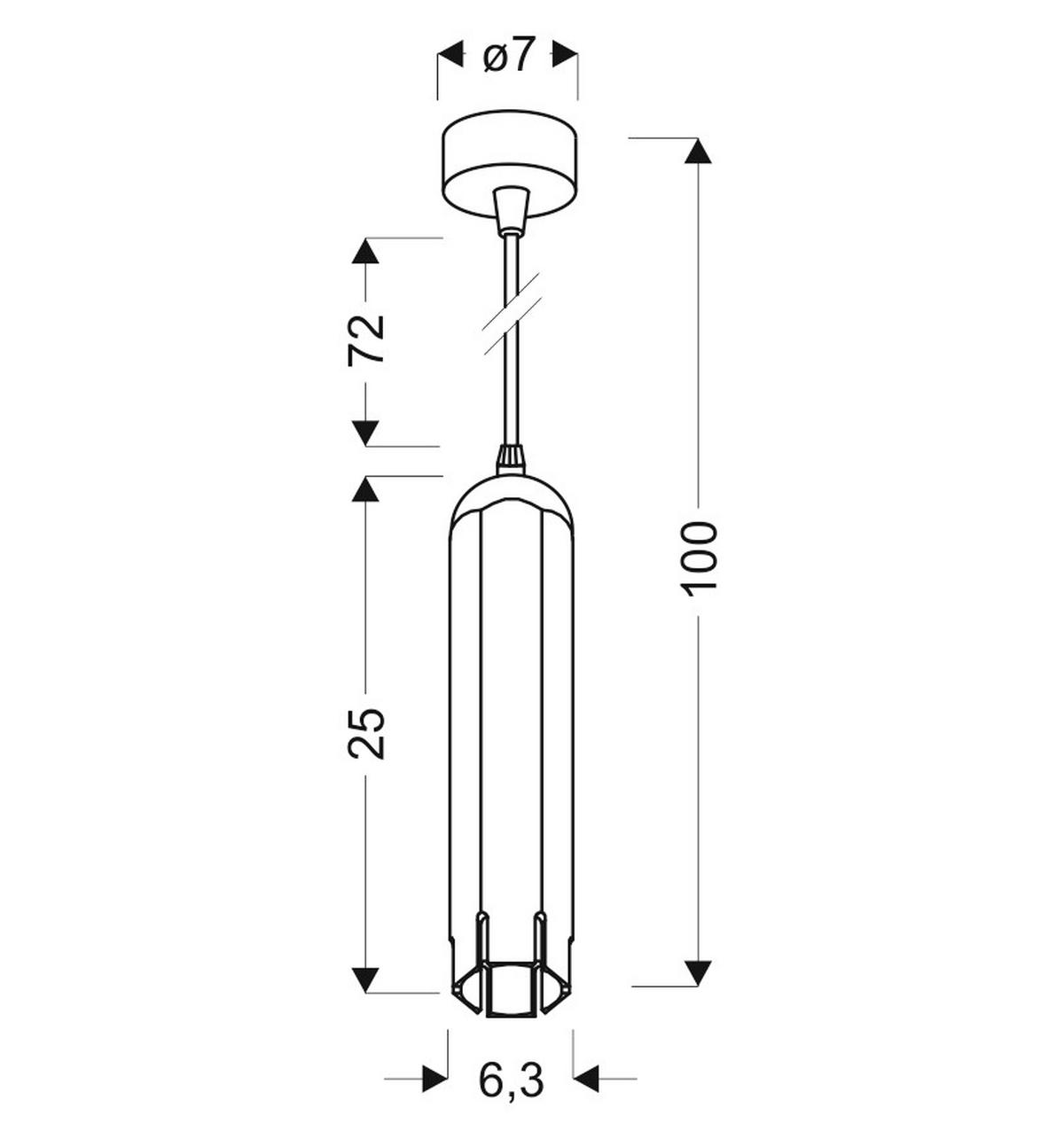 Hängeleuchte 31-77684 - Weiß, Design, Metall (6.3/6.3/100cm)