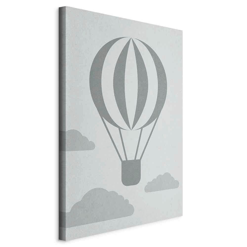 Leinwandbild Hellgrau Dunkelgrau B: 80 Cm - Dunkelgrau/Hellgrau, Basics, Holz/Textil (80/120/1,2cm) - artgeist