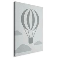 Leinwandbild Hellgrau Dunkelgrau B: 80 Cm - Dunkelgrau/Hellgrau, Basics, Holz/Textil (80/120/1,2cm) - artgeist