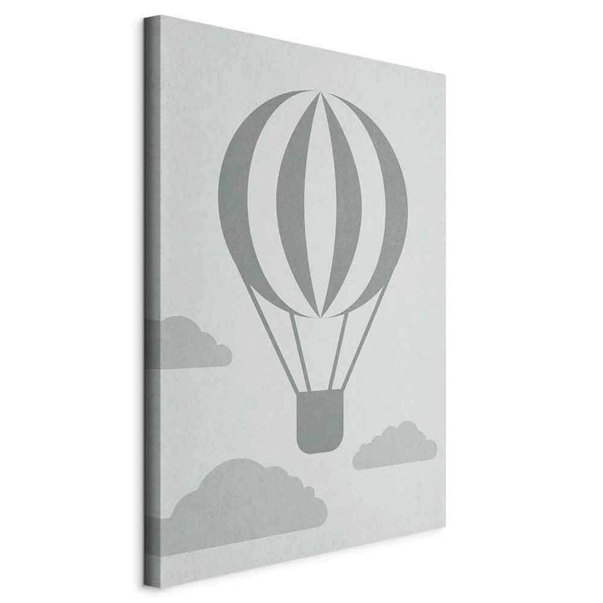 Leinwandbild Hellgrau Dunkelgrau B: 80 Cm - Dunkelgrau/Hellgrau, Basics, Holz/Textil (80/120/1,2cm) - artgeist