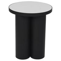 ODKLÁDACÍ STOLEK LYON -TREND- - bílá/černá, Moderní, kov/kámen (41/50cm) - Premium Living