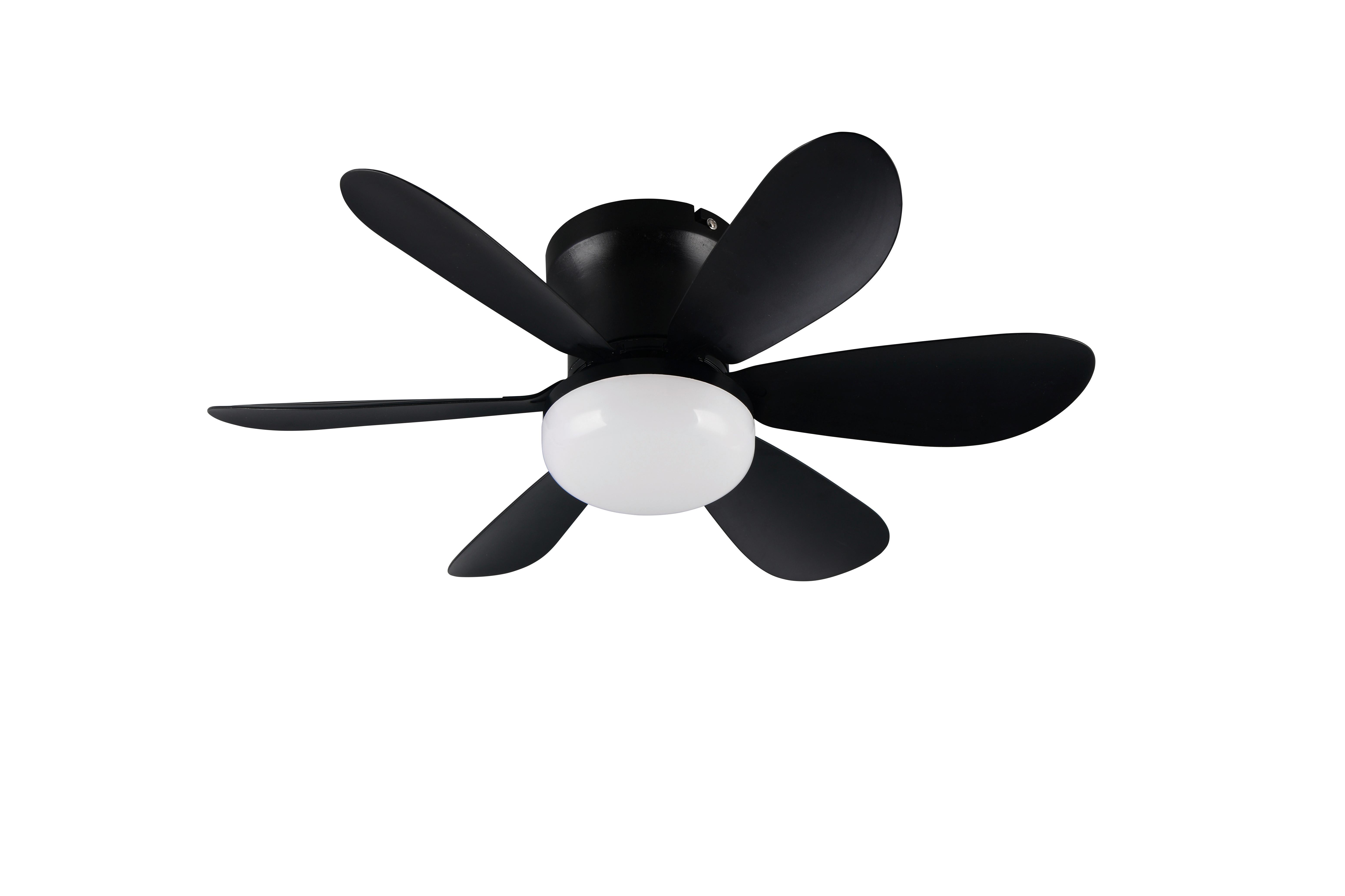 Deckenventilator Lund Schwarz D: 53 cm - Schwarz, Basics, Kunststoff (53,0/31,0cm)
