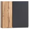 Hängeschrank Verese B: 65 cm Eiche Wotan/Grau - Eiche Wotan/Grau, MODERN, Holzwerkstoff (65/64/20cm) - Held