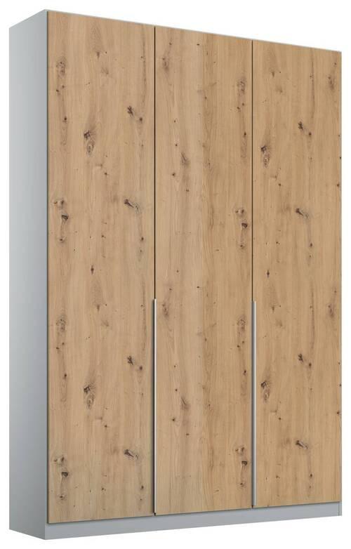 SKRIŇA S OTOČNÝMI DVERAMI ALABAMA - svetlosivá/dub artisan, Modern, kompozitné drevo (136/229/54cm)