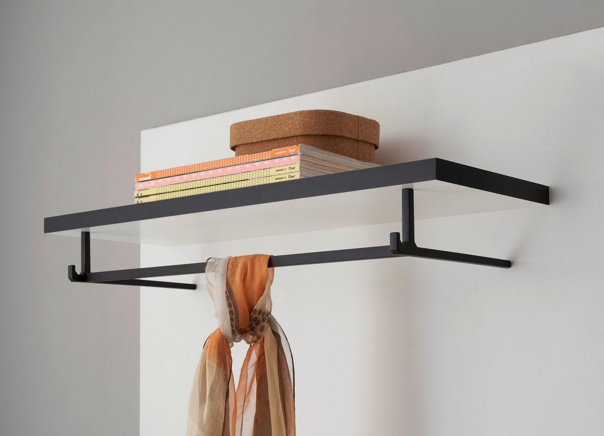 Garderobe Cantara Weiß/Weiß HG B: 80cm - Weiß Hochglanz/Weiß, MODERN, Holzwerkstoff (80/200/39cm) - MID.YOU