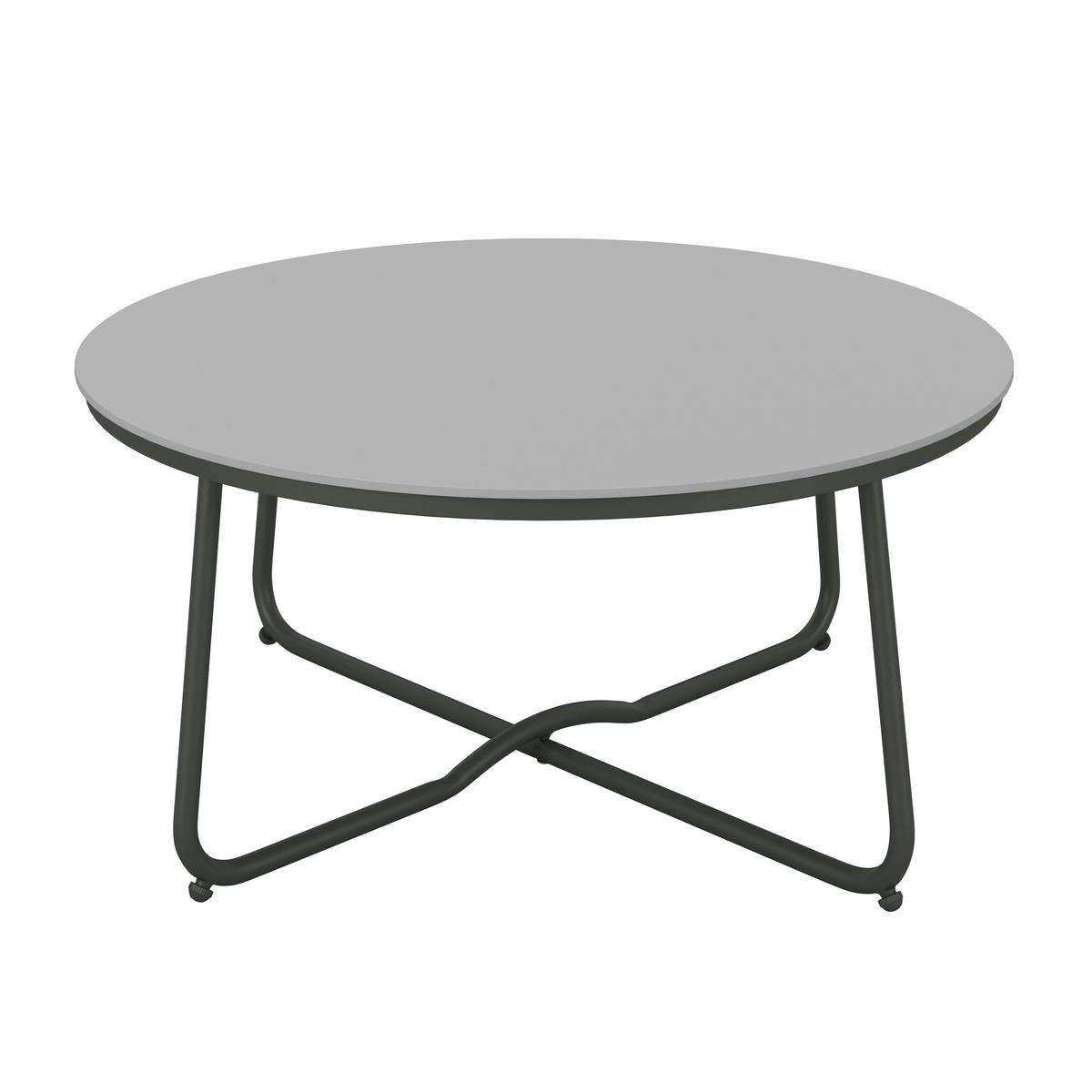 Loungegarnitur Kiel - Hellgrau/Schwarz, MODERN, Textil/Stein (141/78.5/71cm) - Beldano