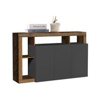 Komód Dallas 3 146/93 Cm - antracit, Konventionell, faalapú anyag (146/93/42cm)