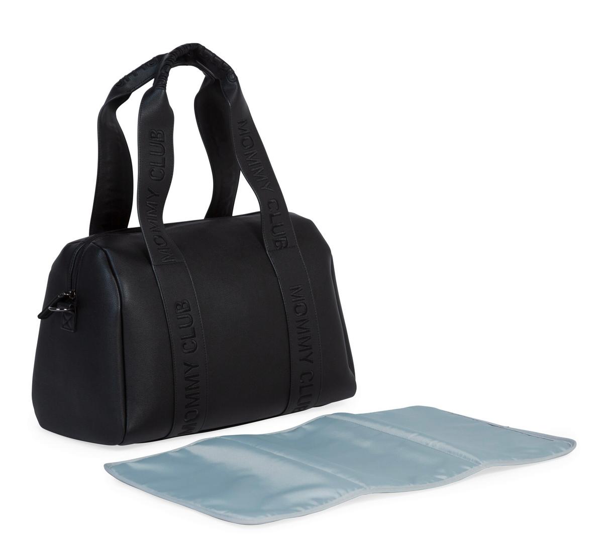 Wickeltasche Mommy Club Schwarz, Lederoptik, B: 38 Cm - Schwarz, KONVENTIONELL, Kunststoff (38/21/27cm) - Childhome