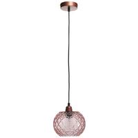 Hängeleuchte Corvus Rosa B: 18 cm - Rosa, Basics, Glas (18/18/18cm) - Kayoom