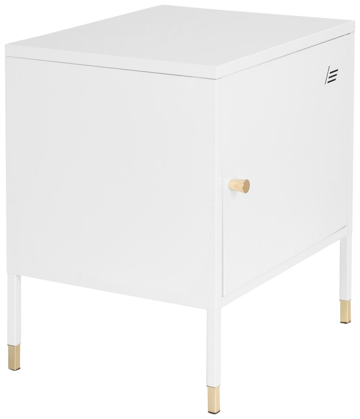 Sideboard 45 Cm Umeo Weiß - Weiß, Basics, Metall (45/50/35cm) - MID.YOU