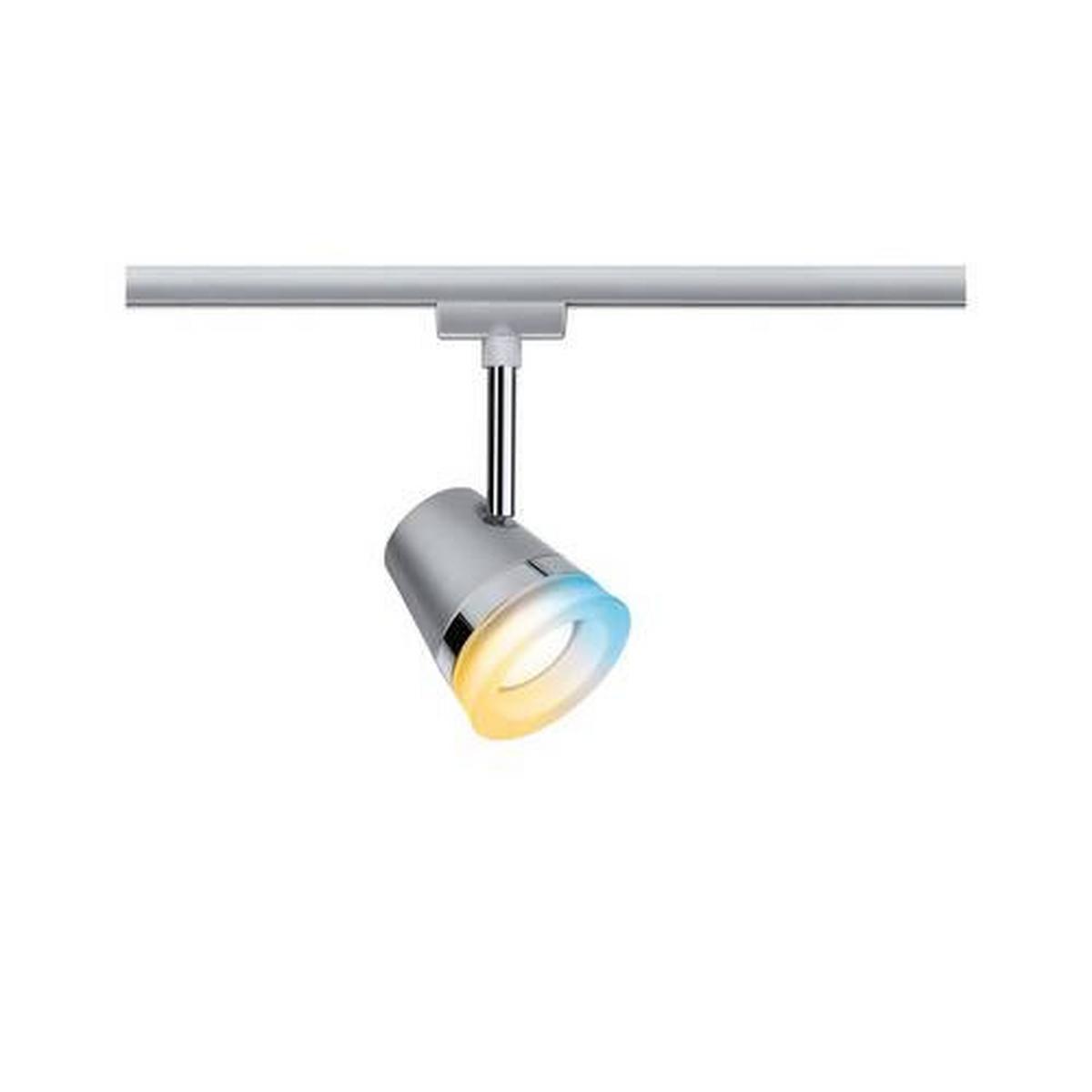 Schienensystem Urail Strahler 95526 In Chromfarben, dimmbar - Chromfarben, Basics, Metall (8,5/18,5cm) - Paulmann