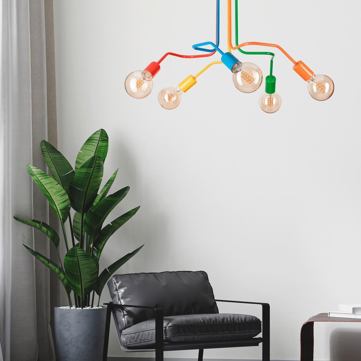 Pendelleuchte Domino Multicolor B: 59 cm - Multicolor, Design, Metall (40/59/59cm)