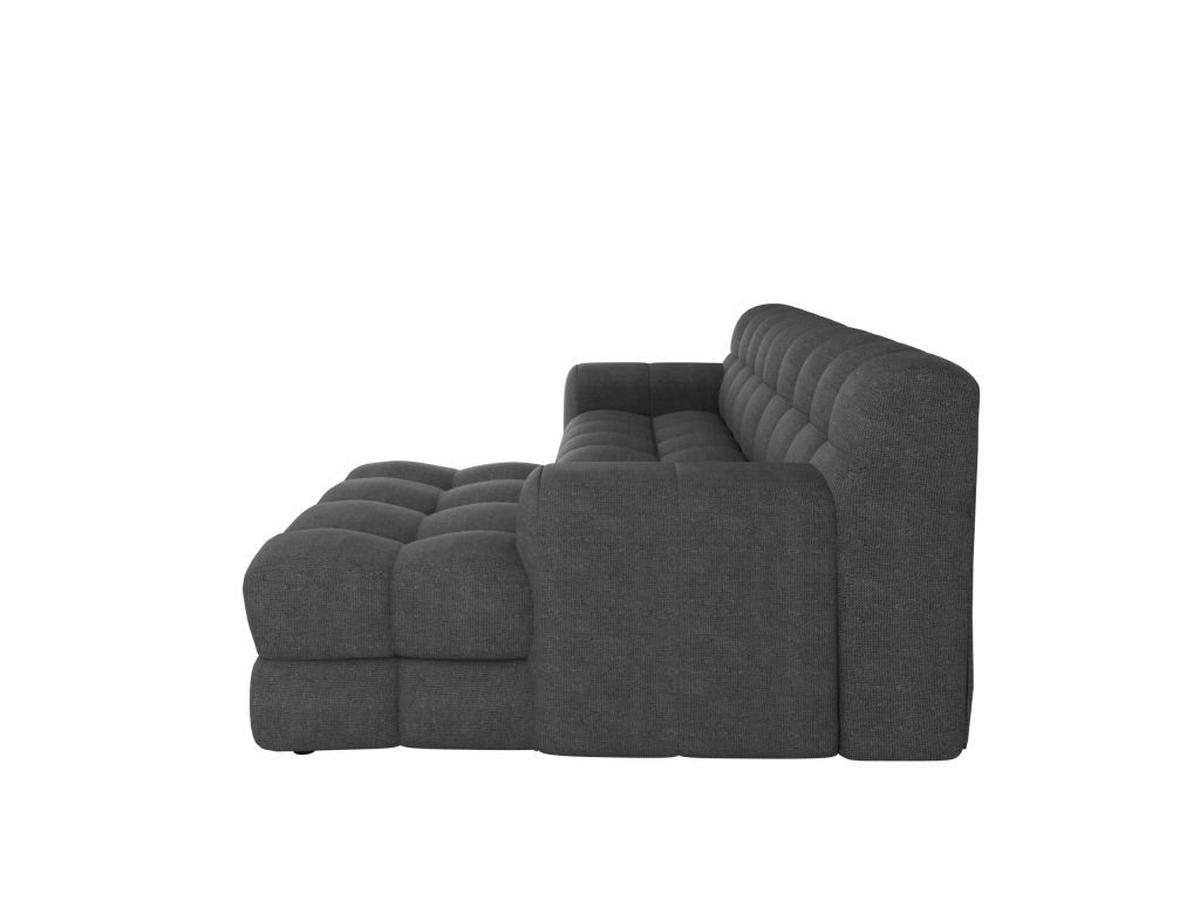 Designová sedačka KARL, pravá, antracitová - černá/antracitová, Moderní, textil/plast (287/169cm) - Bessagi Home