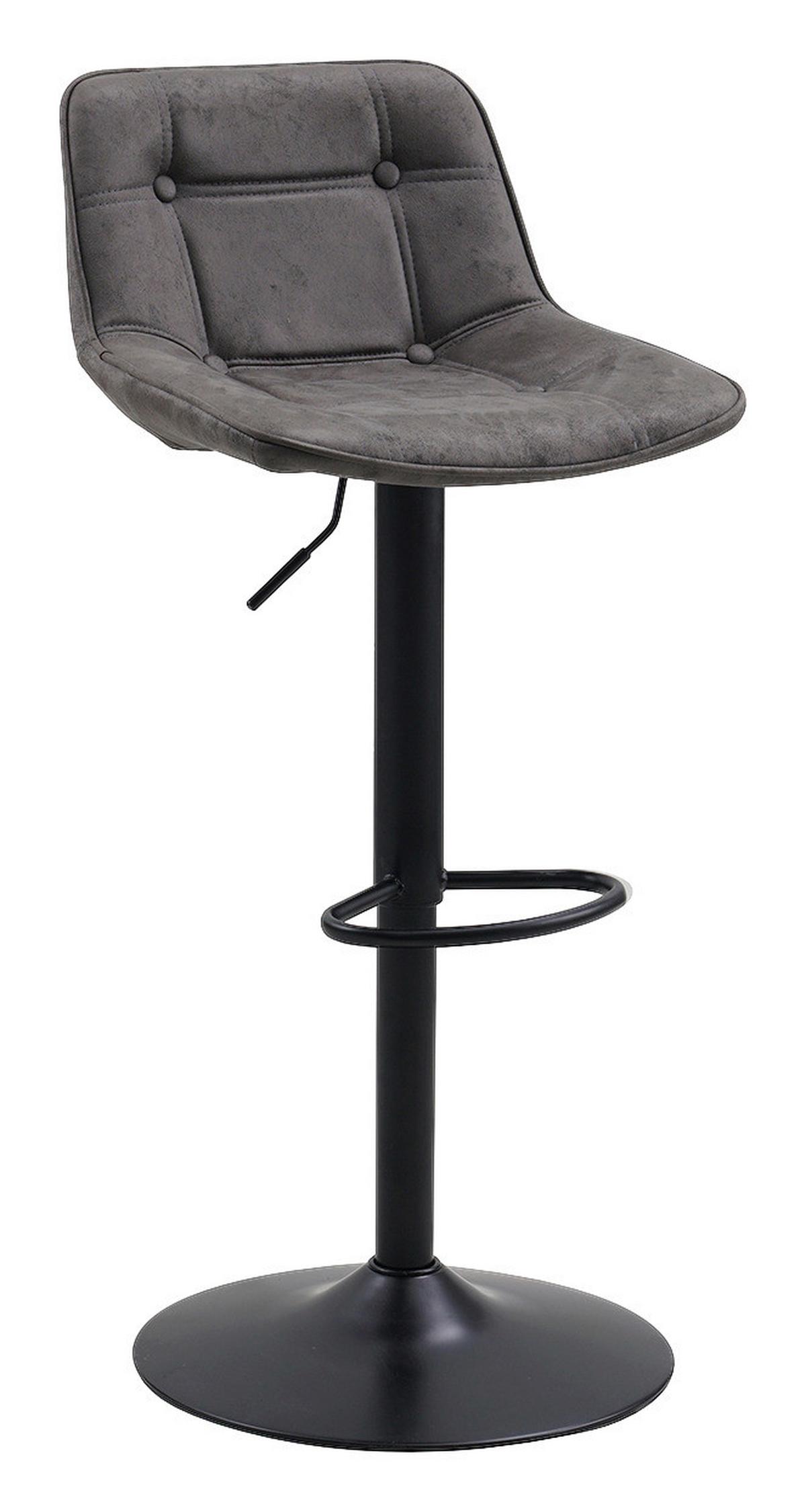 Barhocker-Set Ezra - Anthrazit/Schwarz, LIFESTYLE, Textil/Metall (49/87/43cm) - MID.YOU