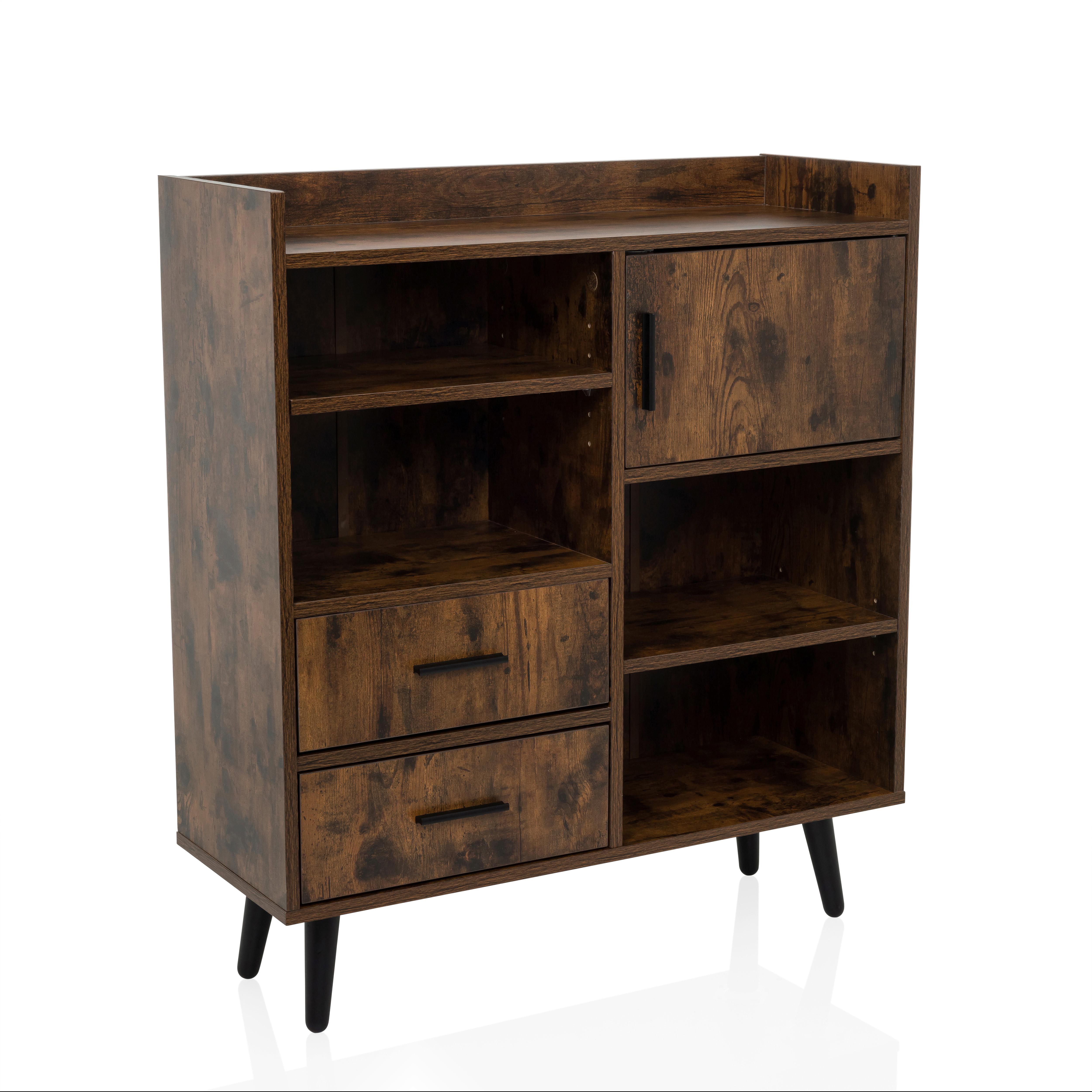 Kommode Myrdal Braun/schwarz B: 80 Cm - Schwarz/Braun, MODERN, Holzwerkstoff (80/90/30cm) - MID.YOU