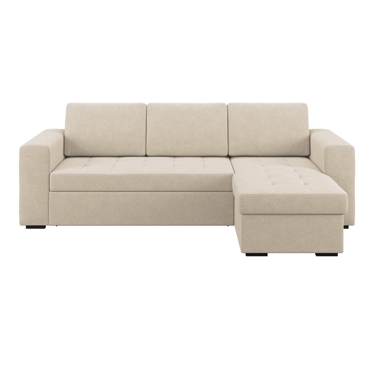 Ecksofa Jan Sandfarben S: 247x155 Cm - Sandfarben, Trend, Textil (247/155cm)