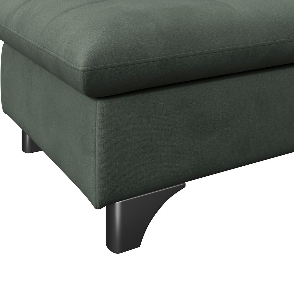 Hocker Gemini Dunkelgrün, B: 108cm - Chromfarben/Grün, KONVENTIONELL, Textil (108/46/108cm)