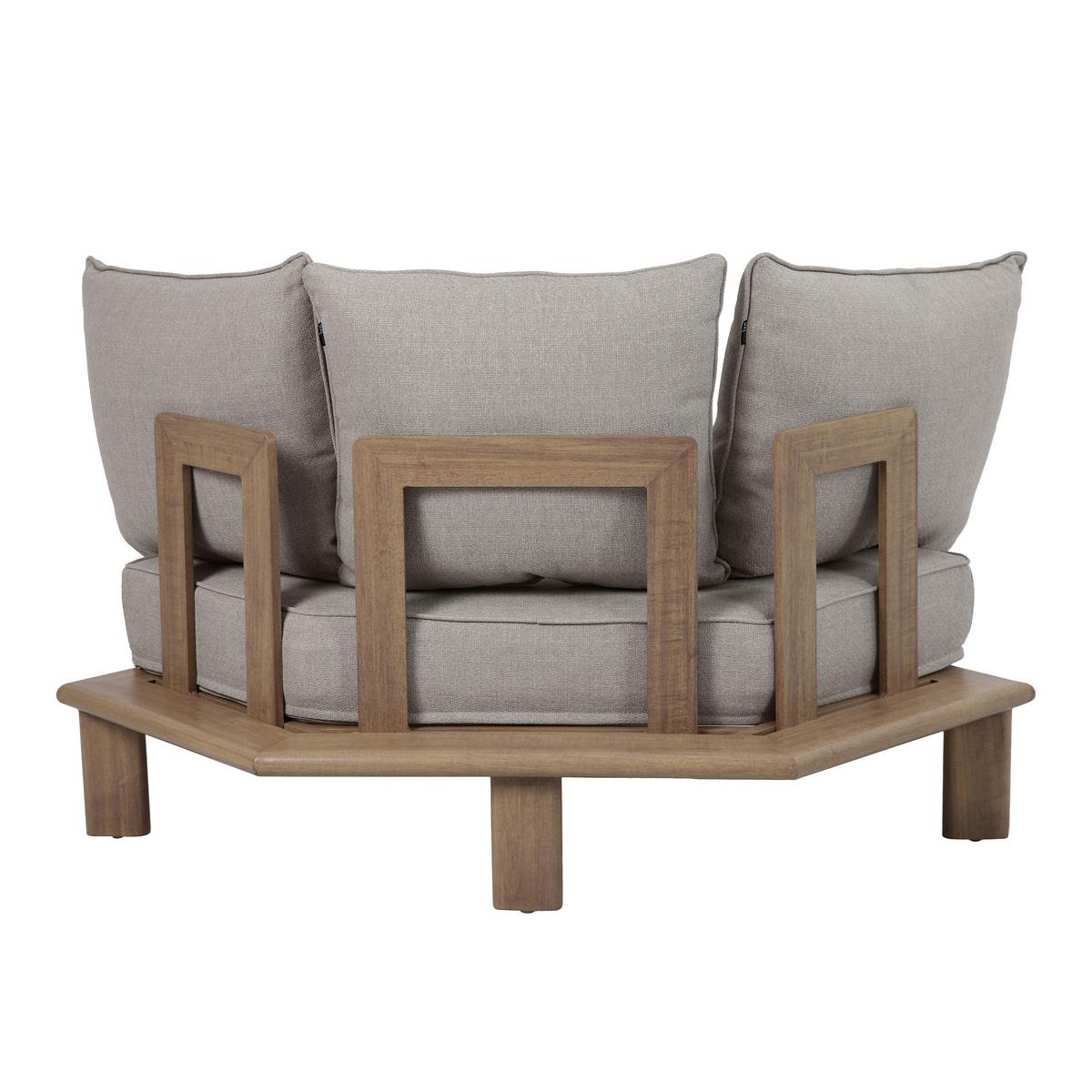 Dining-Loungeset Avery Beige - Eichefarben/Braun, Basics, Metall (290/290/68cm) - Ambia Garden