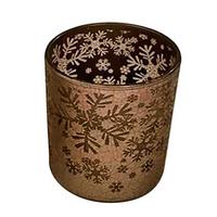 Teelichtglas Laura - Braun, KONVENTIONELL, Glas (7/8cm) - Luca Bessoni