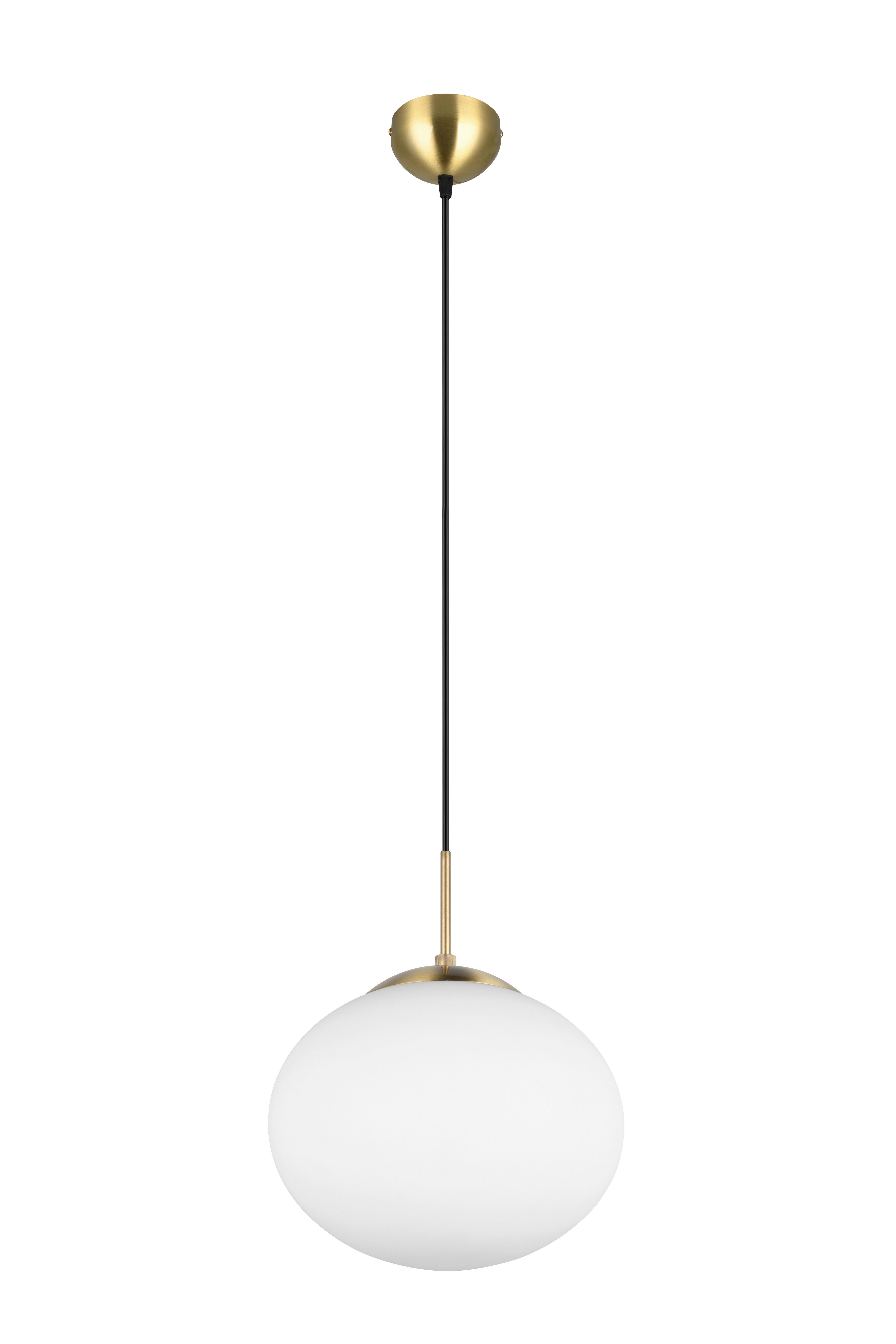 Hängeleuchte 363100108 Fomento - Messingfarben/Weiß, Basics, Glas/Metall (30/150cm) - Trio Leuchten