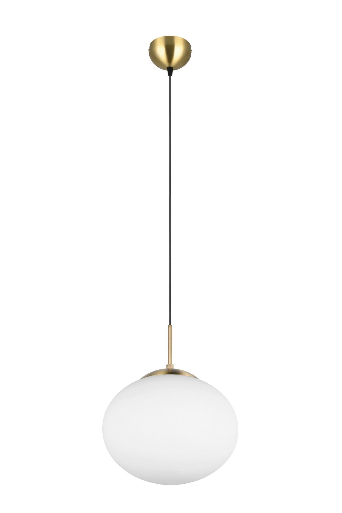 Hängeleuchte 363100108 Fomento - Messingfarben/Weiß, Basics, Glas/Metall (30/150cm) - Trio Leuchten