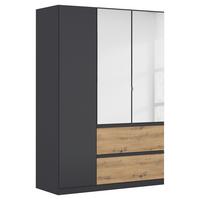 Drehtürenschrank Costa Grau Eiche Artisan Dekor - Eiche Artisan/Grau, MODERN, Holzwerkstoff (136/197/54cm) - Rauch Möbel