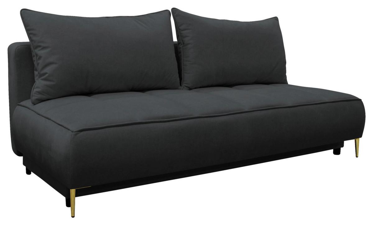 Schlafsofa Zoom Graphitfarben B: 200 cm - Goldfarben/Graphitfarben, Design, Textil (200/90/97cm) - MID.YOU