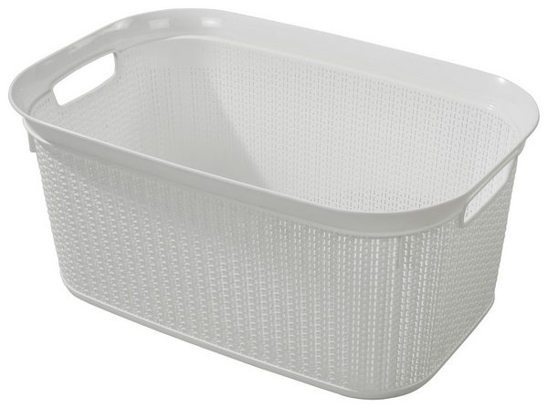 Praktischer Wäschekorb in Weiß