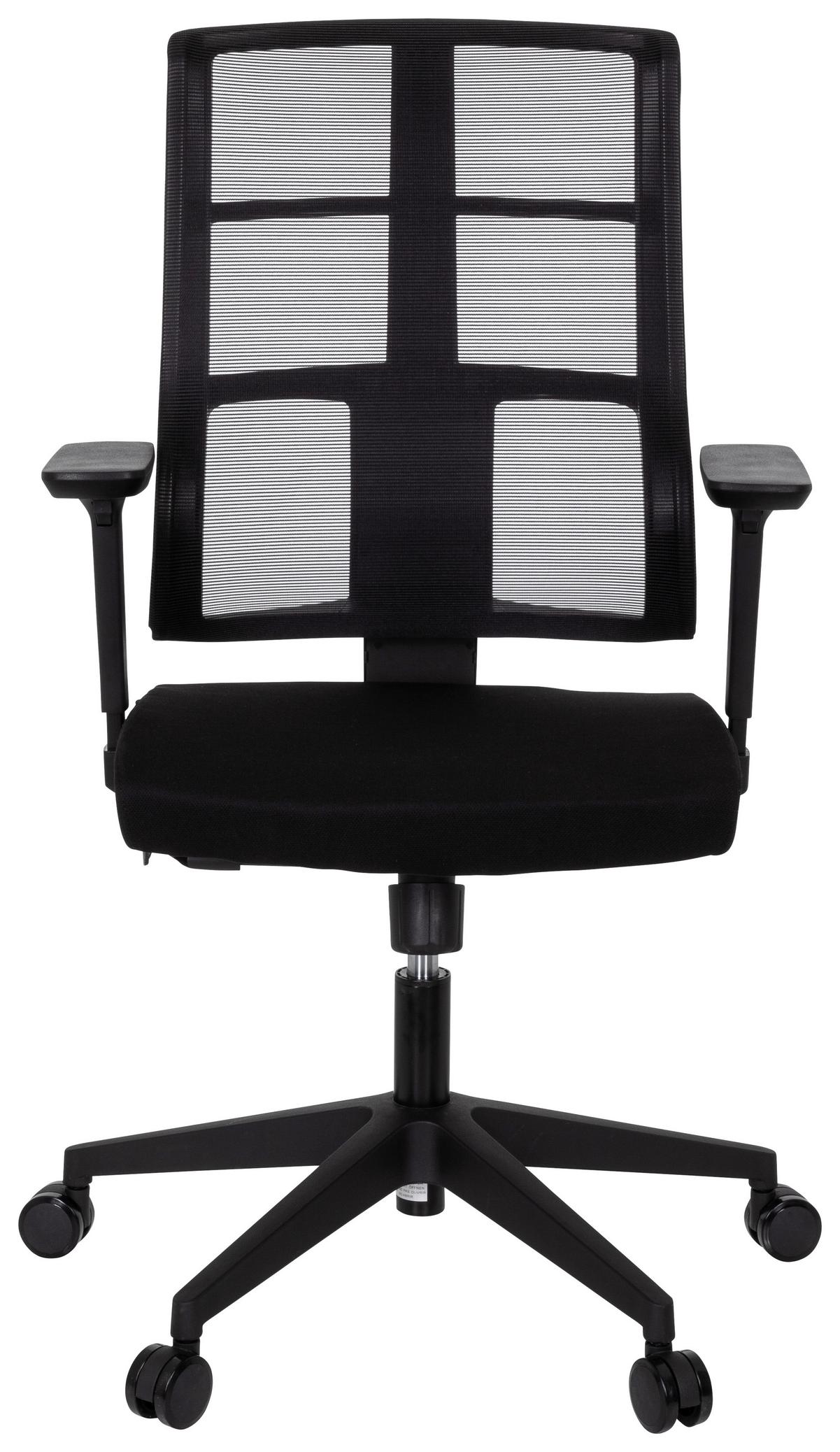 Drehstuhl Spinio Schwarz - Schwarz, MODERN, Kunststoff/Textil (65/124/60cm) - MID.YOU