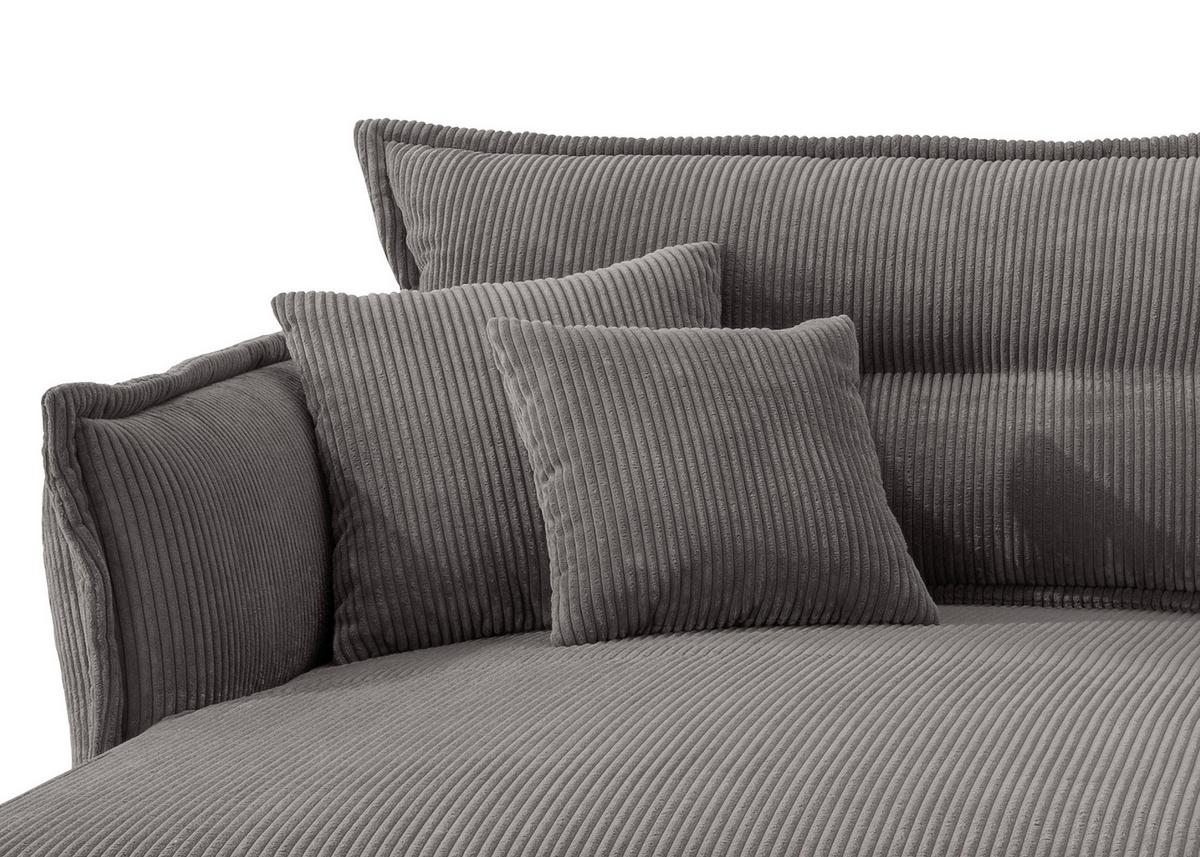 Ecksofa Lava Grau S: 180/255 cm - Schwarz/Grau, MODERN, Textil (180/255cm) - Livetastic