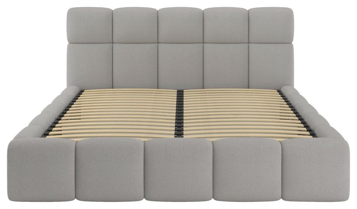 Polsterbett Cloudy mit Matratze Champagner, Lf: 160x200 cm - Champagner, Trend, Holz/Holzwerkstoff (160/200cm) - Luca Bessoni