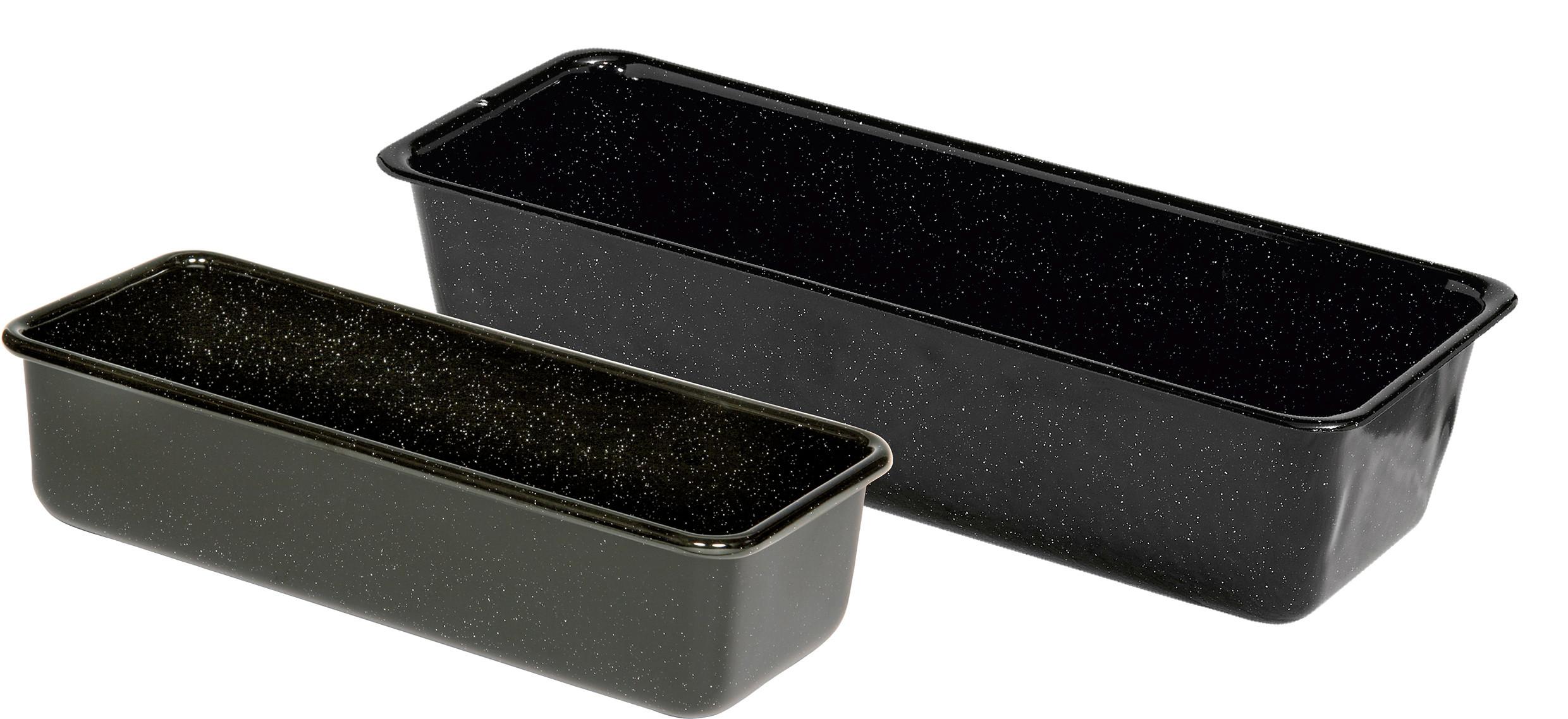 Riess Kastenform Profibäcker 2-teilig - Schwarz, KONVENTIONELL, Metall (44,20/34,50/19cm) - Riess