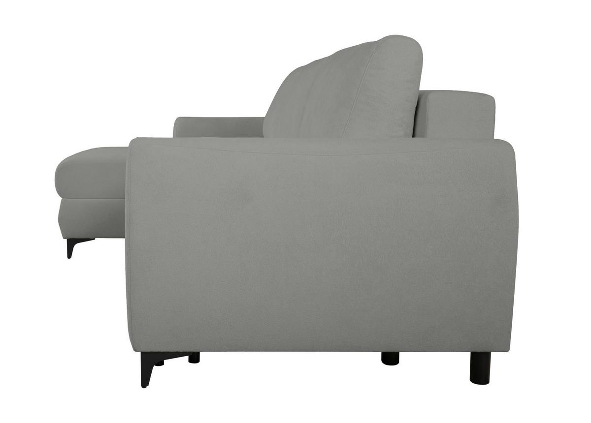 Ecksofa Moli, Grau S: 236x148 cm - Schwarz/Grau, Design, Textil (236/148cm) - MID.YOU