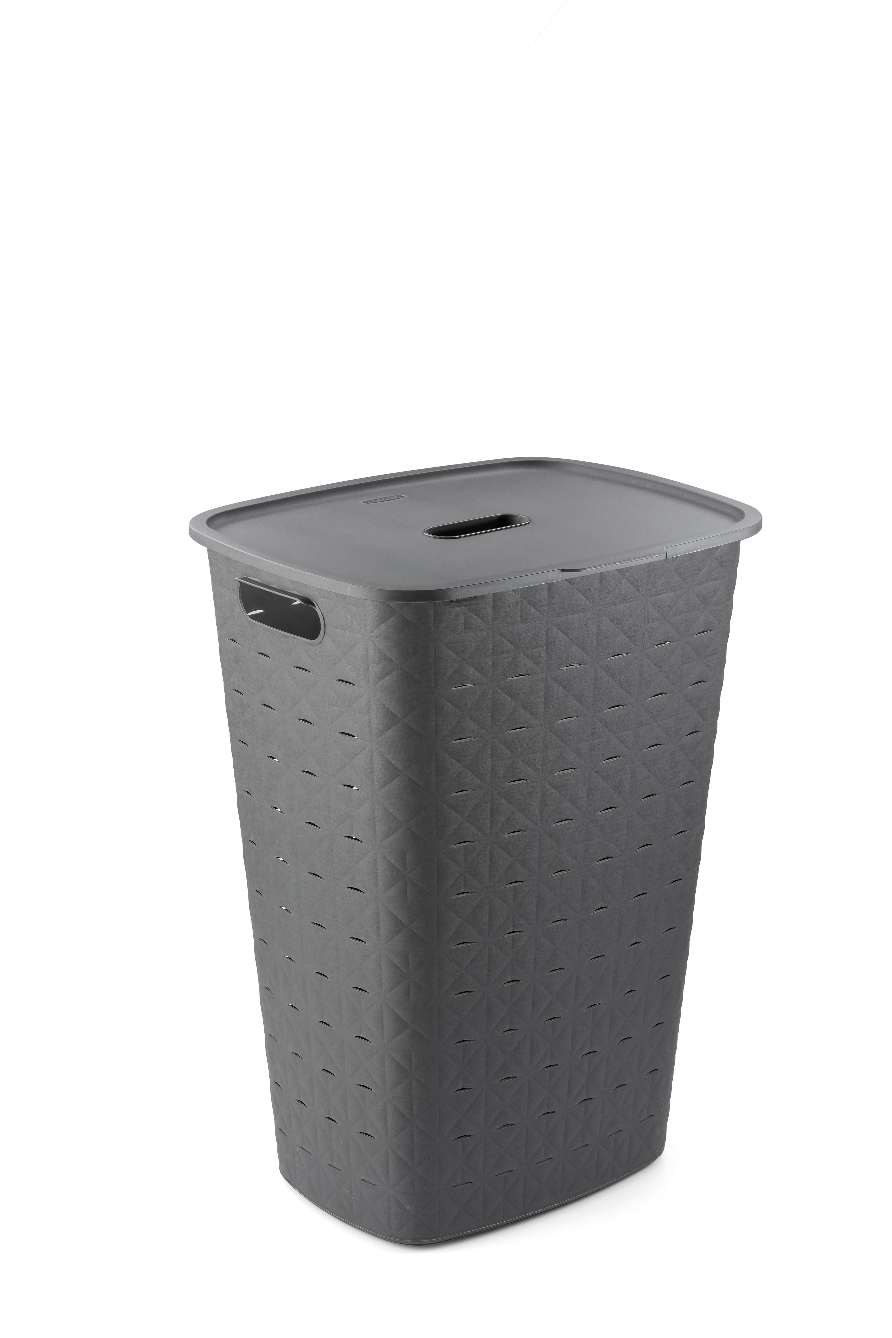 kôš na bielizeň SOFTEX 56 L - tmavosivá, Basics, plast (34/60/43cm) - Curver