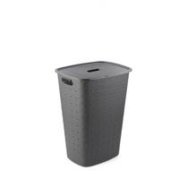 koš na prádlo SOFTEX 56 L - tmavě šedá, Basics, plast (34/60/43cm) - Curver