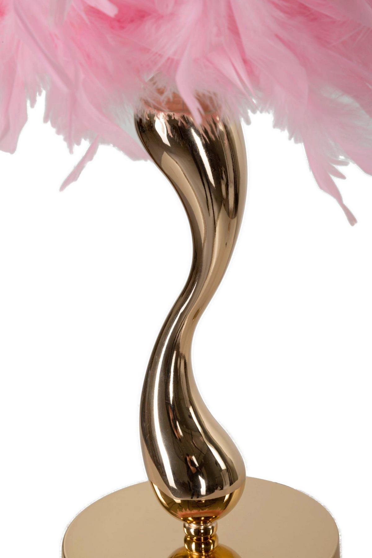 Tischleuchte Cart Pink Pink, Goldfarben B: 25 cm - Pink/Goldfarben, Basics, Kunststoff/Metall (25/47/25cm)