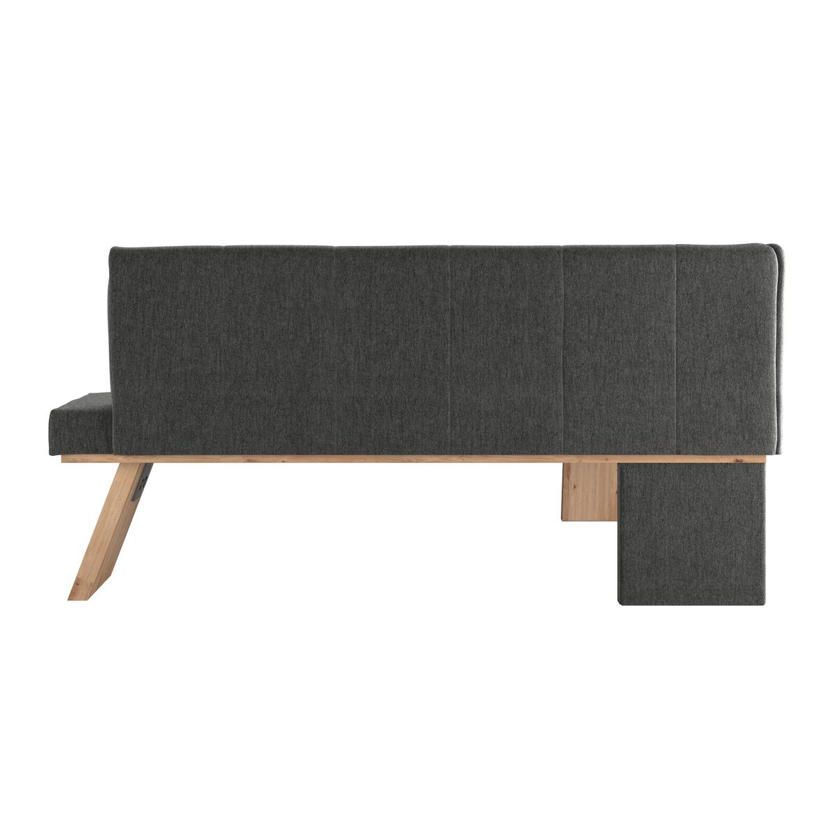 Eckbank Emma Ii - Eichefarben/Schwarz, KONVENTIONELL, Holzwerkstoff/Textil (140/160cm)