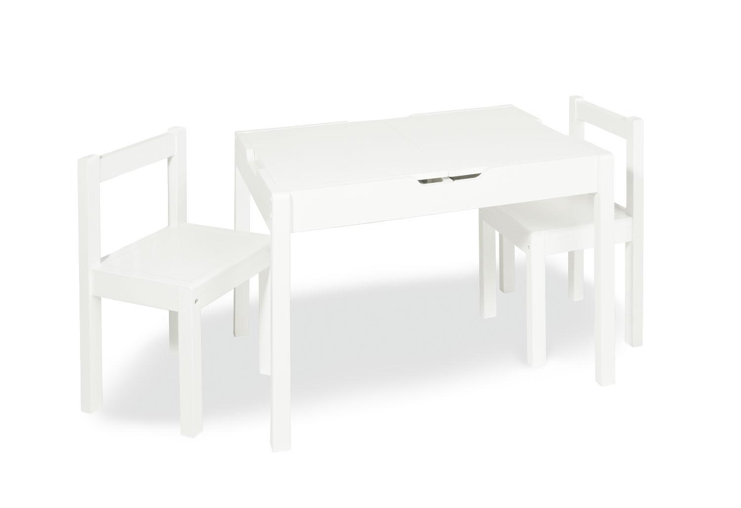 Kindersitzgruppe Holz Weiß 3-teilig - Weiß, Basics, Holz (65/47/50cm) - Pinolino