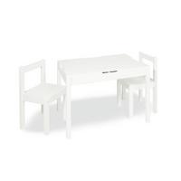 Kindersitzgruppe Holz Weiß 3-teilig - Weiß, Basics, Holz (65/47/50cm) - Pinolino