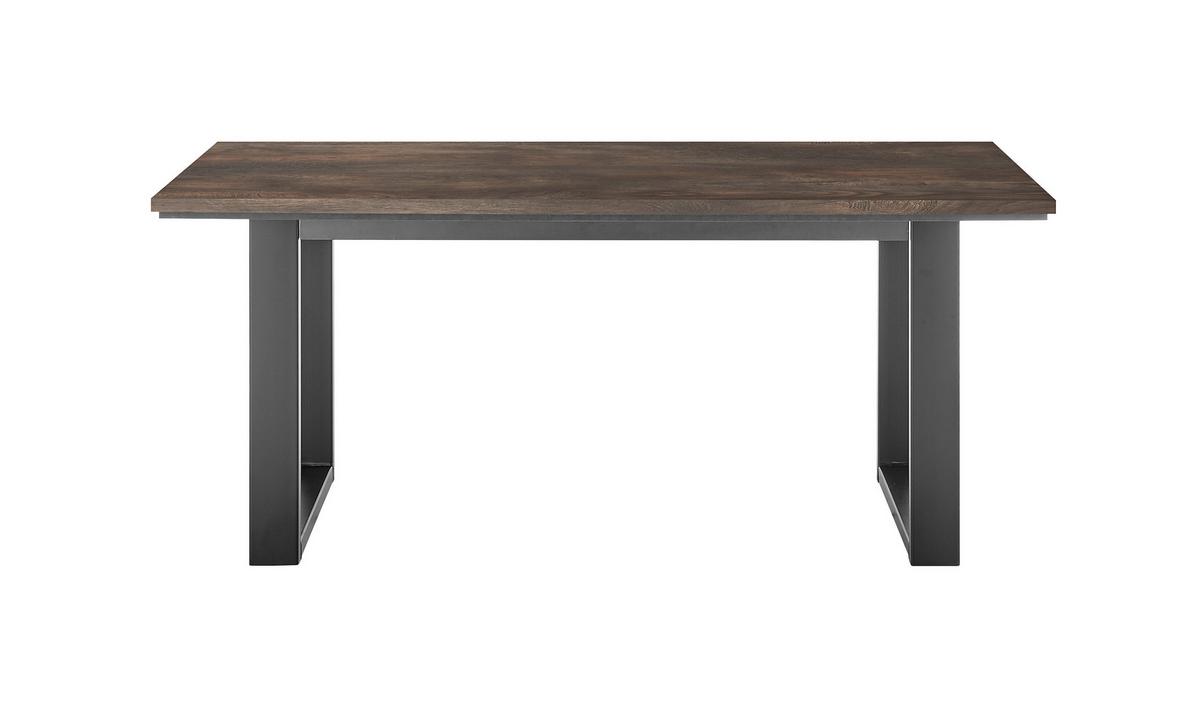 Esstisch Largo Eichefarben L: 160 Cm - Eichefarben/Schwarz, Design, Holzwerkstoff/Metall (160/81/77cm) - MID.YOU