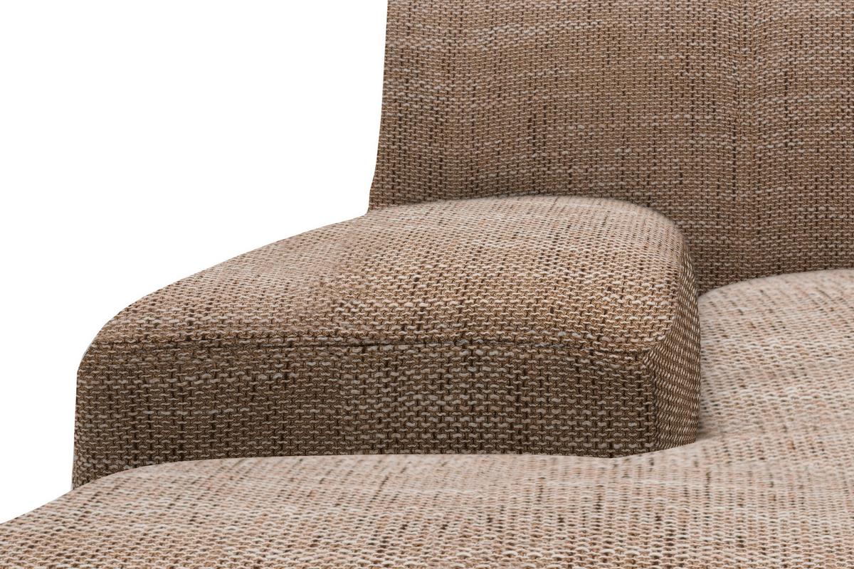 Ecksofa Norma Braun/beige Webstoff - Wengefarben/Beige, Design, Textil (153/268cm) - MID.YOU